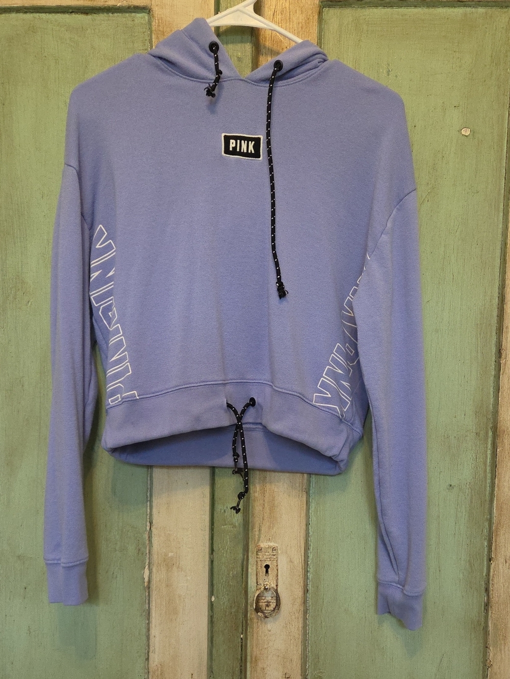 PINK Victoria's Secret Lilac Drawcord Cropped Hoodie